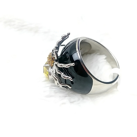 Women's Gothic Witchy Spider Ring Hypoallergenic Stainless Steel - Picture 7 of 13